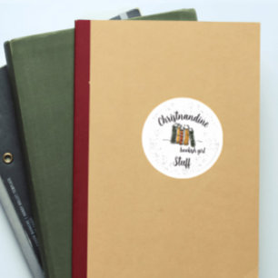 Redonda Pegatina de transferencia de libro de nombres pers