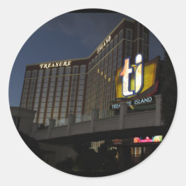 Redonda Pegatina de Treasure Island Las Vegas