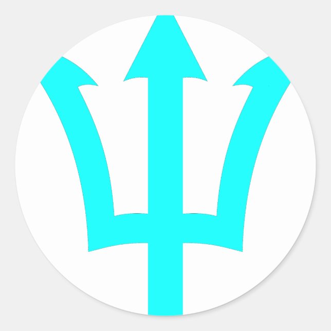 Redonda Pegatina de tridentes (Anverso)