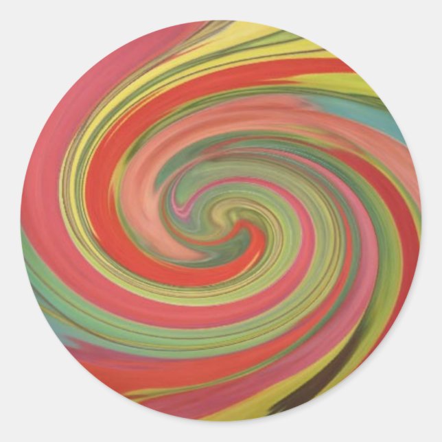 Redonda Pegatina de Twirl (Anverso)
