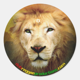 Redonda Pegatina de un león amoroso