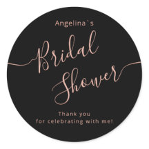 Pegatina de una ducha de novia.