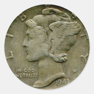Redonda pegatina de US Mercury 1943