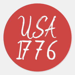 Redonda PEGATINA de USA 1776