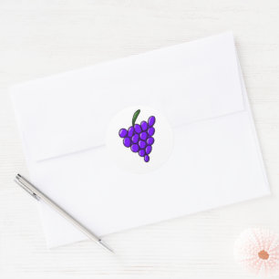 Redonda Pegatina de uvas de personalizable
