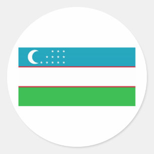 Redonda Pegatina de Uzbekistán