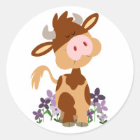 Pegatina de vaca Personalizado de masticación cutá