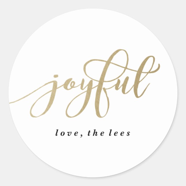 Redonda Pegatina de vacaciones alegre (Anverso)