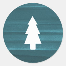 Pegatina de vacaciones de acuarela rusa - Árbol