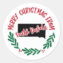 Redonda Pegatina de vacaciones de Dakota del Sur