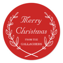 Pegatina de vacaciones de Laurel personalizado en 