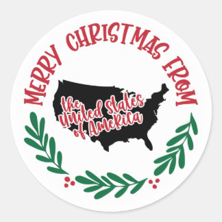 Redonda Pegatina de vacaciones de los Estados Unidos de Am