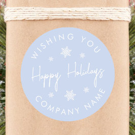 Redonda Pegatina de vacaciones moderno con copo de nieve