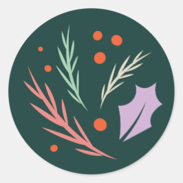 Redonda Pegatina de vacaciones retro moderno