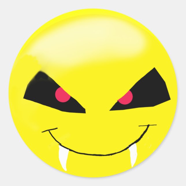 Redonda Pegatina de vampiros (Anverso)