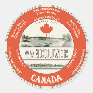 Redonda Pegatina de Vancouver Canada