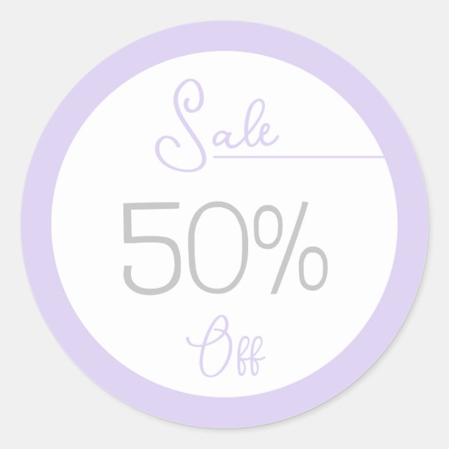 Redonda Pegatina de venta de promoción de tienda púrpura P (Anverso)