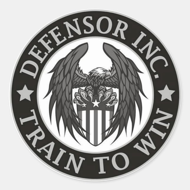Redonda Pegatina de ventana de Defensor (Anverso)