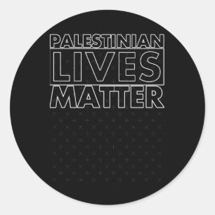 Redonda Pegatina de vidas palestinas