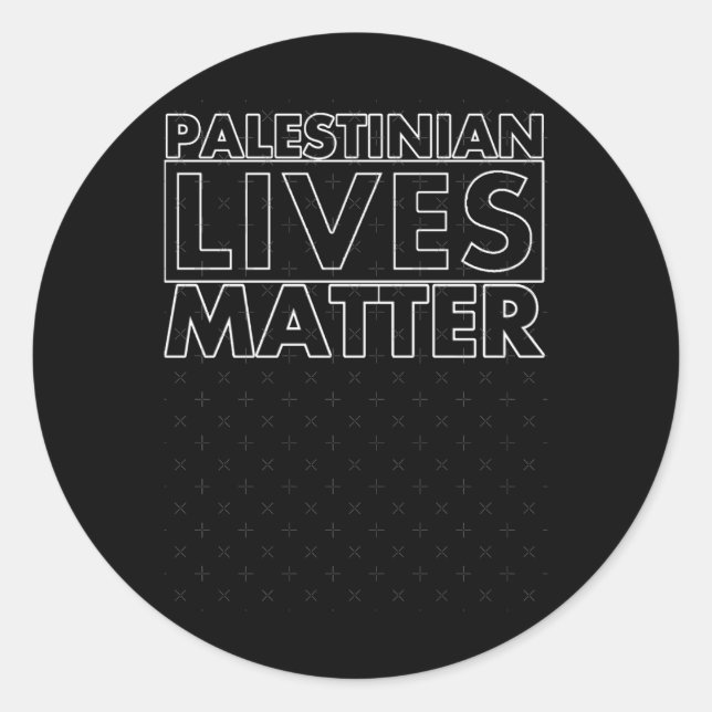 Redonda Pegatina de vidas palestinas (Anverso)