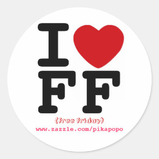 Redonda Pegatina de viernes libre