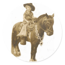 Pegatina DE VINTAGE COWGIRL