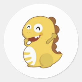 Redonda Pegatina de VIPKID Dino