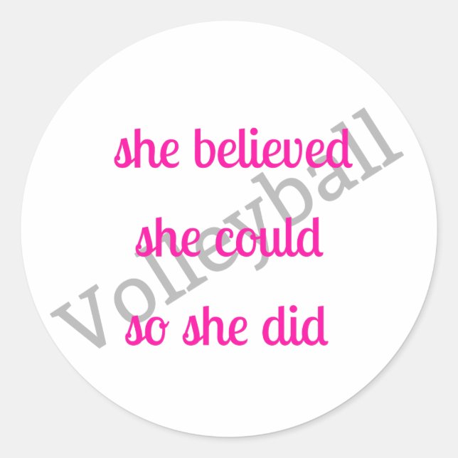 Redonda Pegatina de voleibol (Anverso)