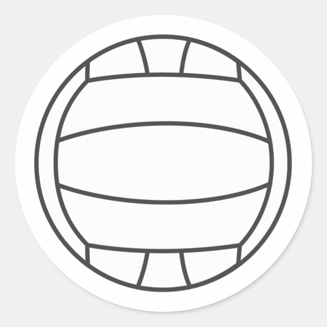 Redonda Pegatina de voleibol (Anverso)