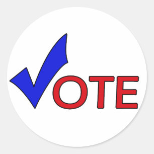 Redonda Pegatina de voto