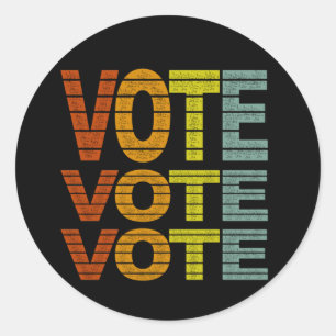 Redonda Pegatina de voto