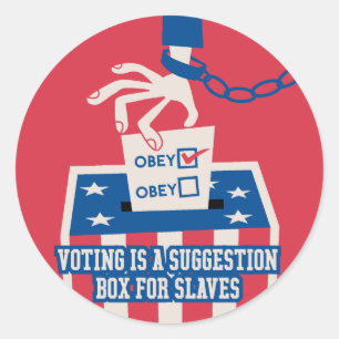 Redonda Pegatina de voto