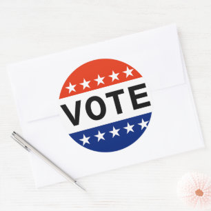 Redonda Pegatina de voto