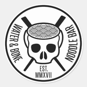 Redonda Pegatina de WATER&BONE