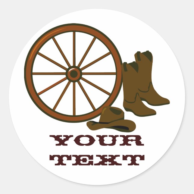 Redonda Pegatina de Western Gear (Anverso)