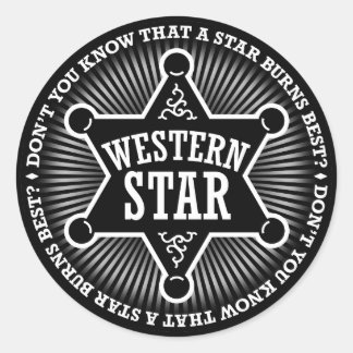 Redonda Pegatina de Western Star V2