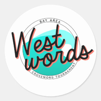 Redonda Pegatina de Westwords (hoja de 6)