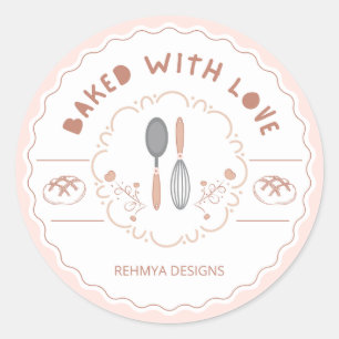 Redonda Pegatina de Whimsical Baking Delights