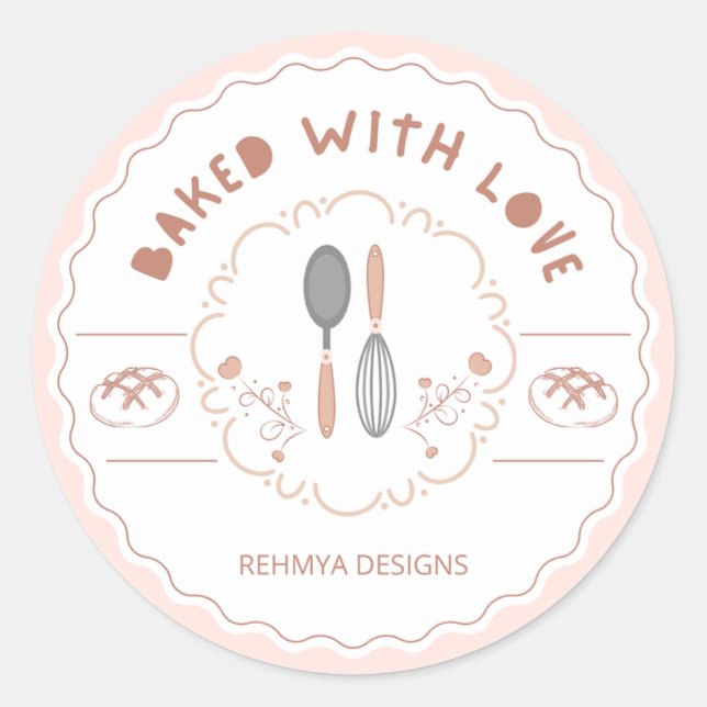 Redonda Pegatina de Whimsical Baking Delights (Anverso)