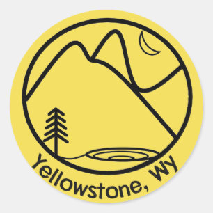 Redonda Pegatina de Yellowstone