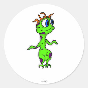 Redonda Pegatina de Yib Creature