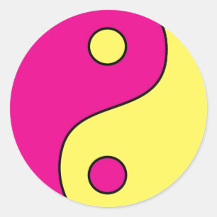 Redonda Pegatina de Yin Yang por SRF
