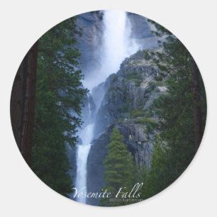 Redonda Pegatina de Yosemite Falls