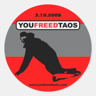 Redonda pegatina de youfreedtaos 3"
