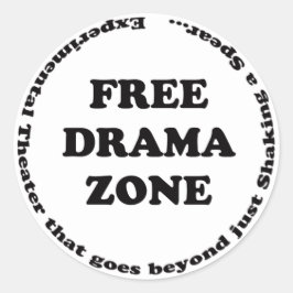 Redonda Pegatina de zona de drama libre