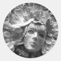 Pegatina decorativa de máscara de teatro elegante