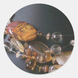 Redonda Pegatina decorativo de collar de ilusión