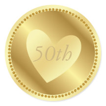 Pegatina del 50° Aniversario del Oro