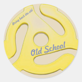 Redonda pegatina del adaptador de 45 rpm