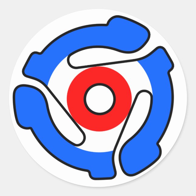 Redonda Pegatina del adaptador Mod 45 (Anverso)